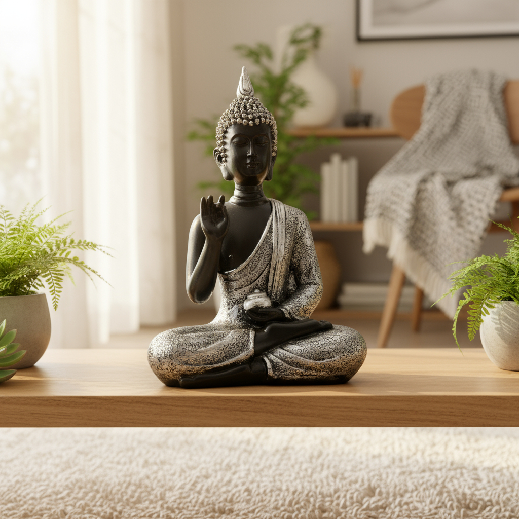 Buda Thai Meditando Bendicion Paz Armonia 22cm - Imagen 7