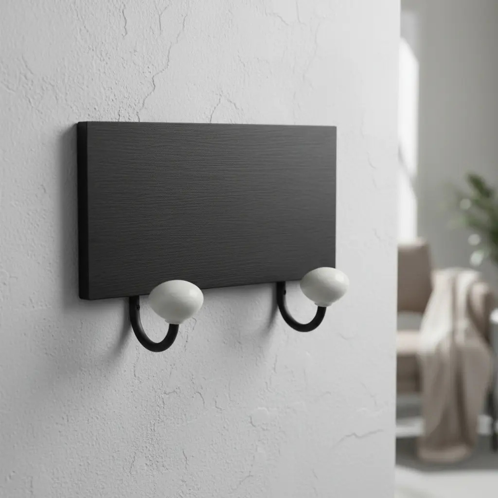 Perchero Estante De Pared Metal Ganchos Ceramica - Imagen 8