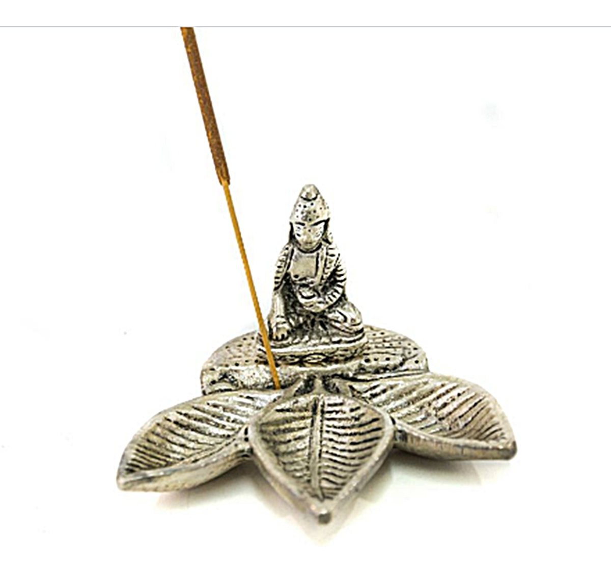 Porta Sahumerio Hoja Metal Buda Ganesh Feng Shui Meditación - Imagen 5