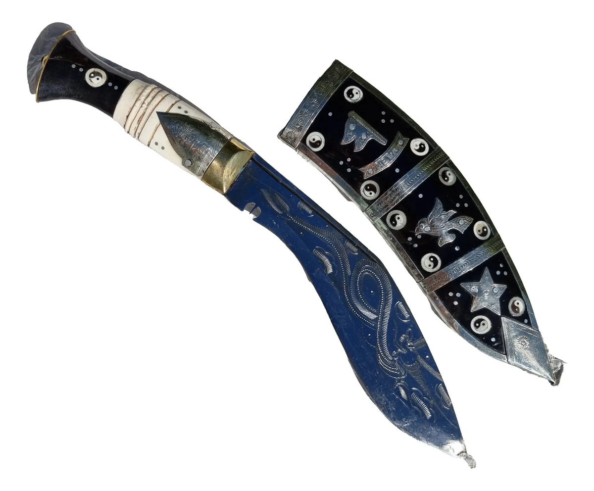 Cuchillo Kukri Con Funda Hecho A Mano En Nepal 35,5cm