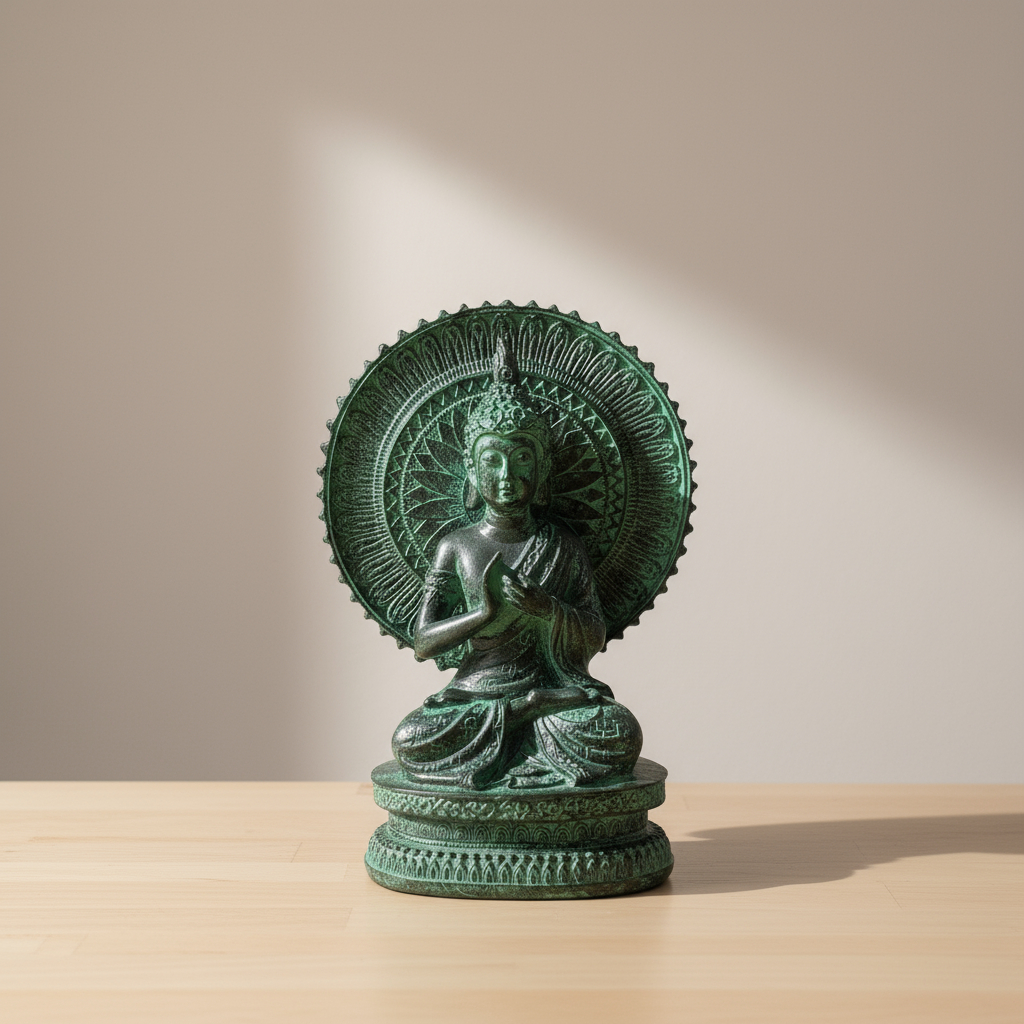Buda Aura Sabiduria Meditando Bendicion Paz Armonia 17cm - Imagen 5