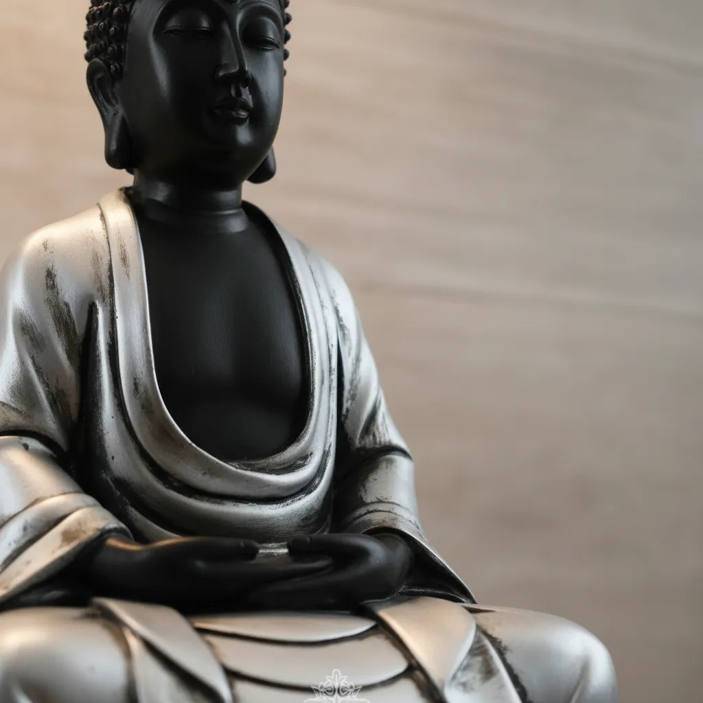 Buda Hindú Meditando Meditando Negro Deco Interior - Imagen 4