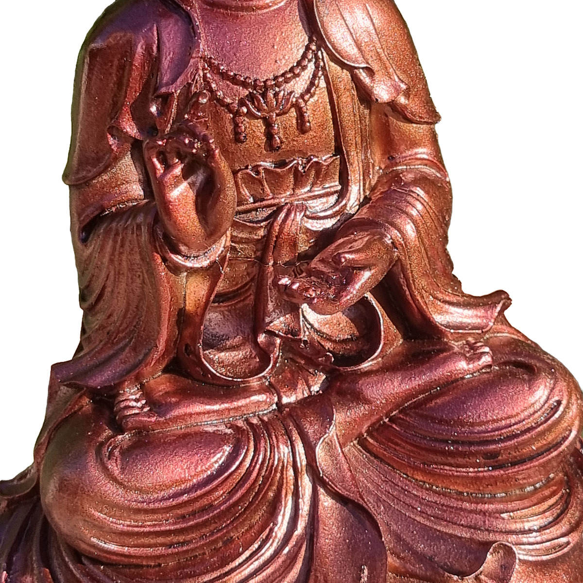 Kuan Yin Kwan Sabiduria Meditando Bendicion Paz Armonia 32cm - Imagen 5