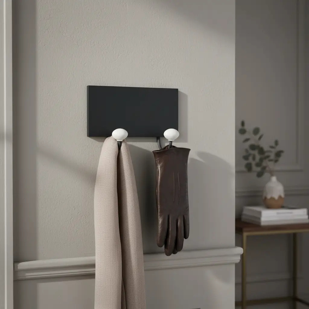 Perchero Estante De Pared Metal Ganchos Ceramica - Imagen 6