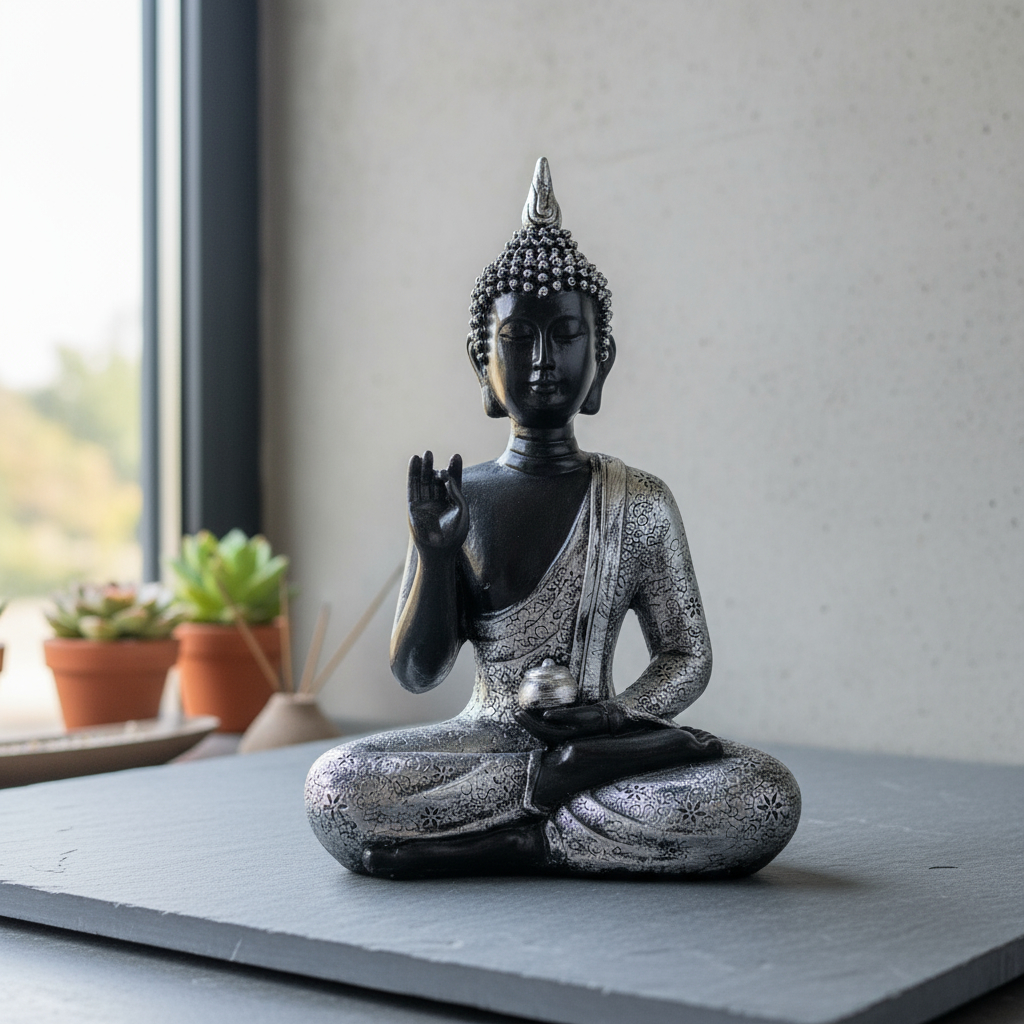 Buda Thai Meditando Bendicion Paz Armonia 22cm - Imagen 2