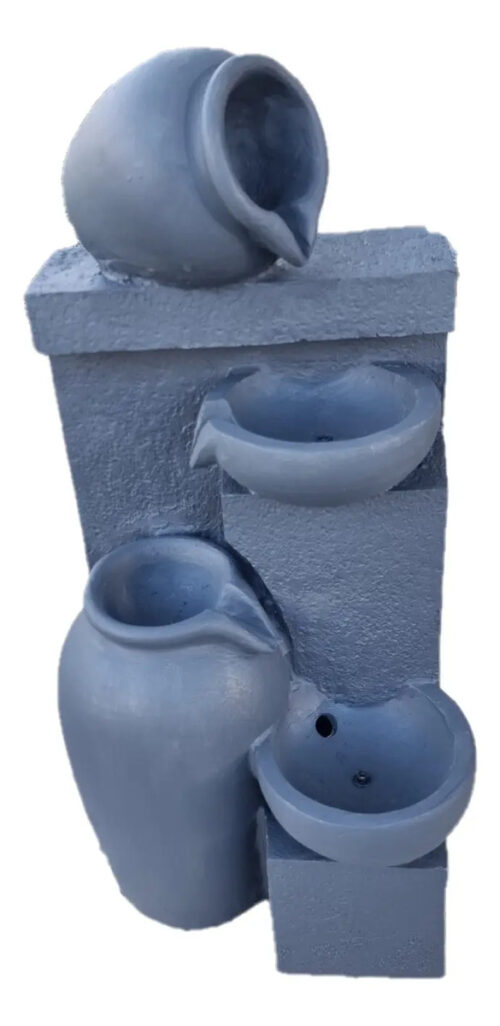 Fuente Agua Feng Shui Cascada Jardín O Interior Vasijas 61cm
