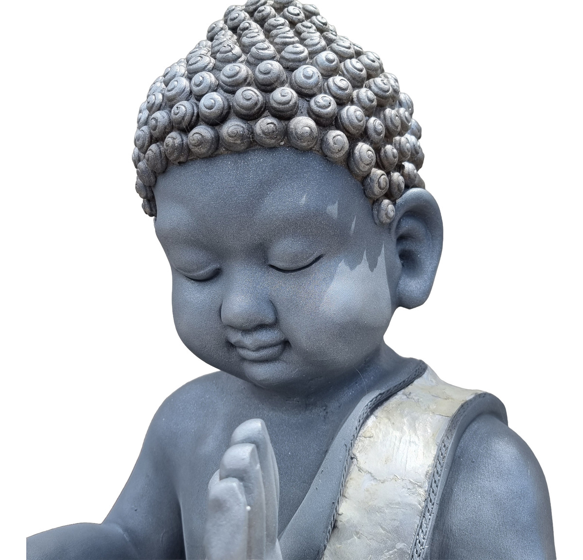 Buda Hindú Meditando Reposando Textura Nacar Brillos 64cm - Imagen 8