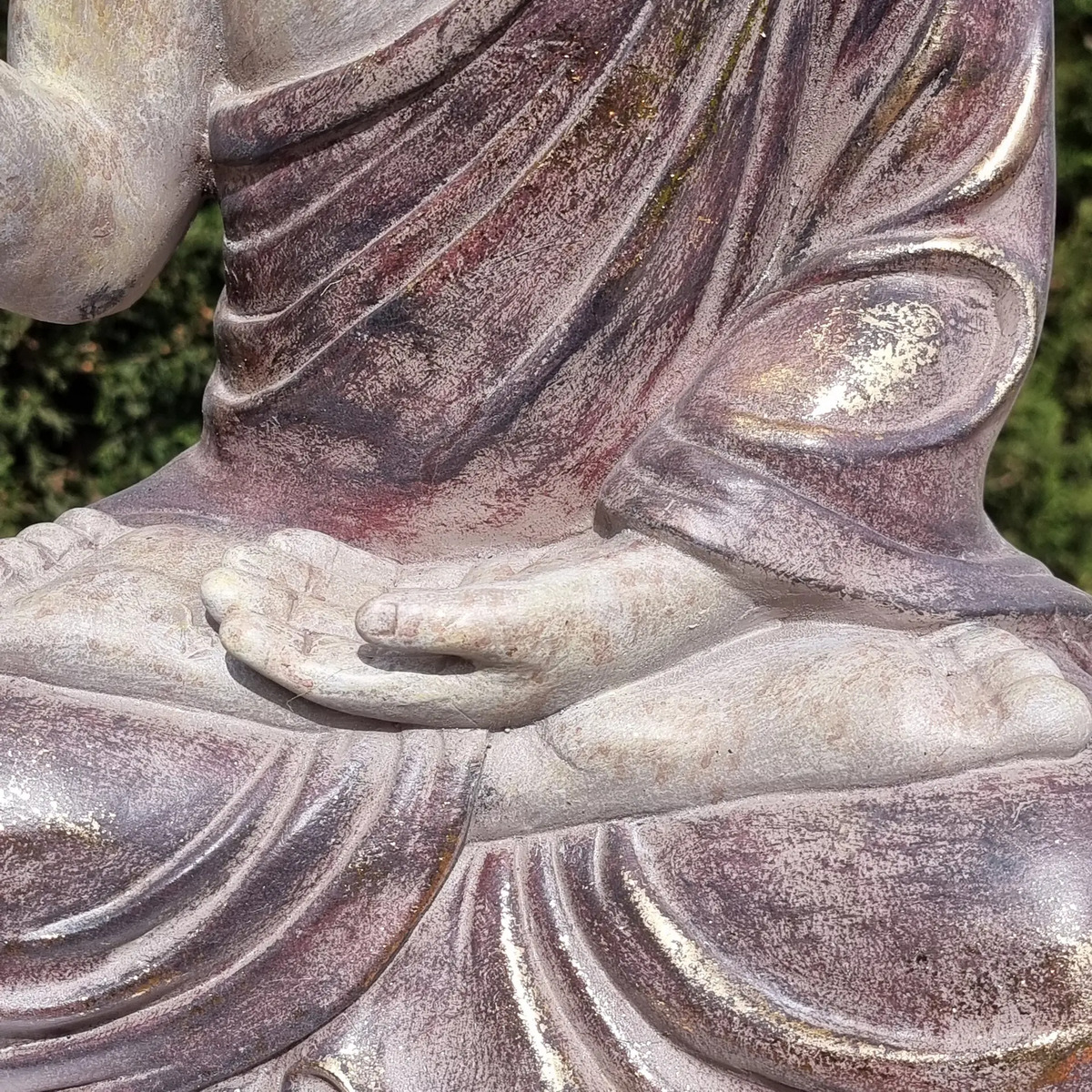 Buda Meditando Loto Estatua Sentado Deco Zen 46cm - Imagen 7