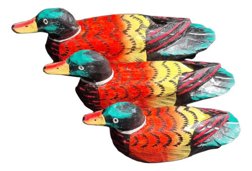 Set De 3 Patos 17, 20 Y 22 Cm Bendicion Deco Paz Armonia