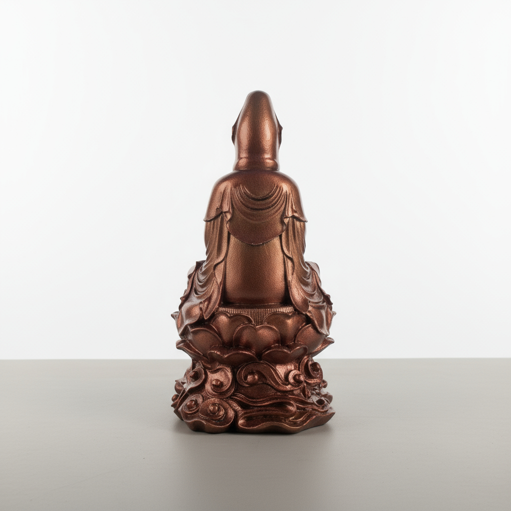 Kuan Yin Kwan Sabiduria Meditando Bendicion Paz Armonia 32cm - Imagen 4