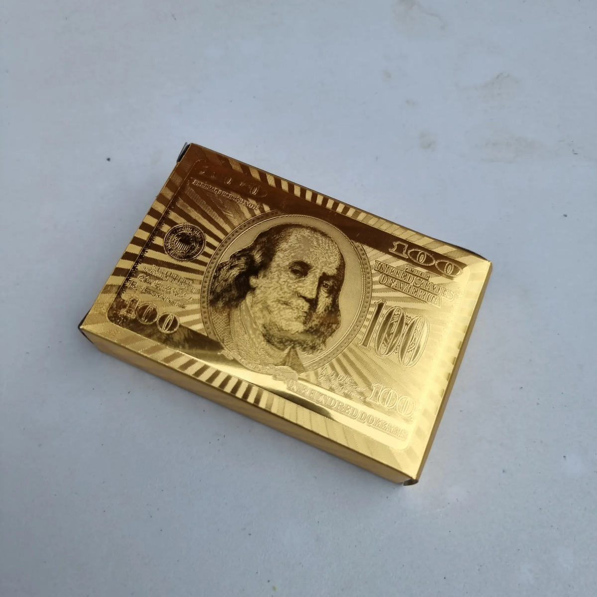 Mazo De Cartas Dorado Póker Naipes Baraja Oro Exclusivo - Imagen 4