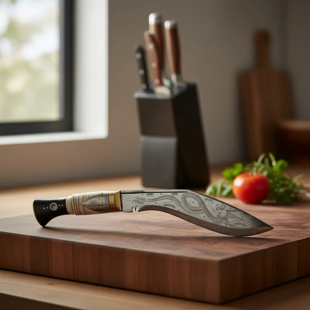 Cuchillo Kukri Con Funda Hecho A Mano En Nepal 35,5cm - Imagen 4