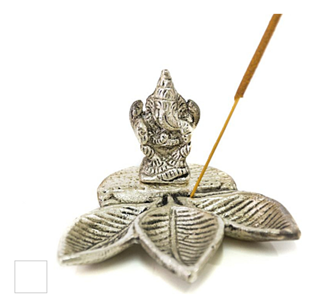 Porta Sahumerio Hoja Metal Buda Ganesh Feng Shui Meditación - Imagen 6