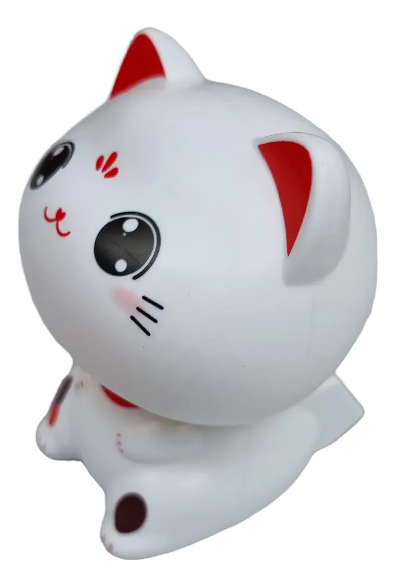 Gato Chino Suerte Fortuna Solar Grande Maneki Neko 9cm