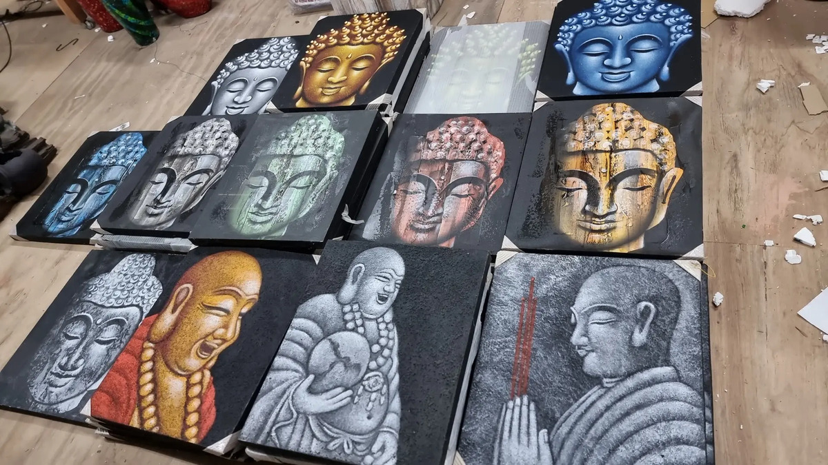 Cuadros De Buda 30 X 40cm Artesanales Importados Indonesia - Imagen 4