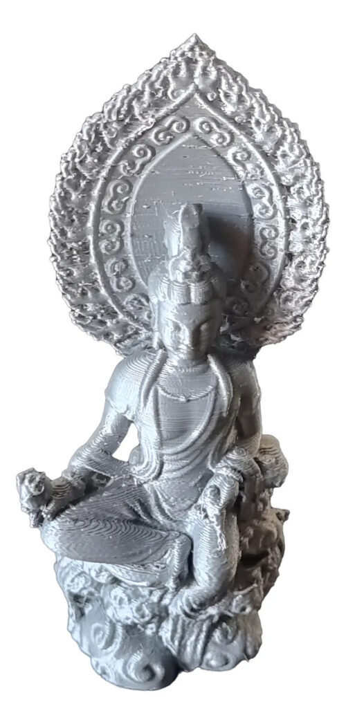 Guanyin En Trono De Loto Kuan Yin Meditacion Compasión 11cm