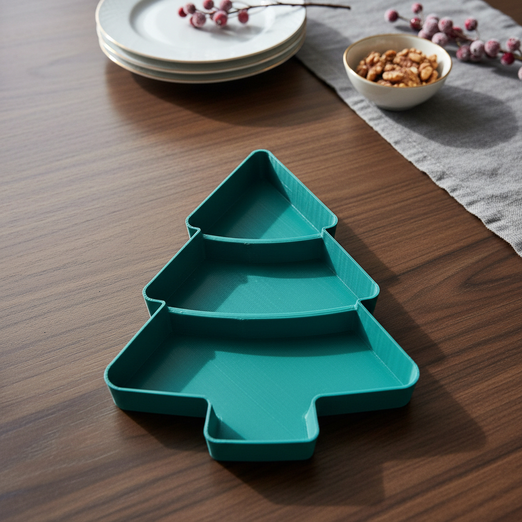 Plato Navideño Forma Arbol De Navidad - Imagen 7