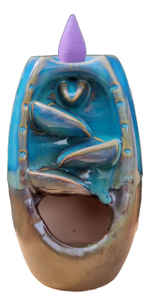 Porta Cono Fuente Humo Torre Zig Zag Ceramica 14 Cm Zen