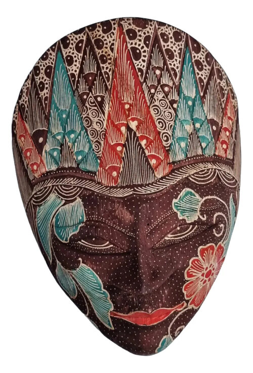 Mascara Batik Madera Bali Hindu Proteccion Energia + 20cm