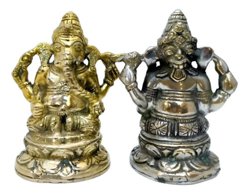 Ganesha Antiguo Dios Hindu Ganesh 14cm Bronce Importada