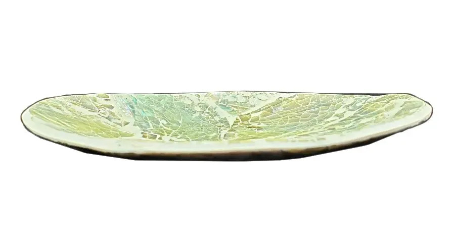 Plato Nácar Oval Abalone 10x8cm Mesa Deco Mar Moderno - Imagen 2