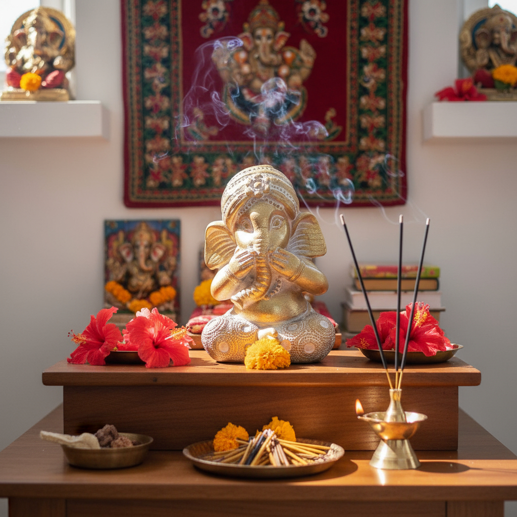 Set Ganesh Sabios Meditando Estatua Ciego Sordo Mudo 11cm - Imagen 6