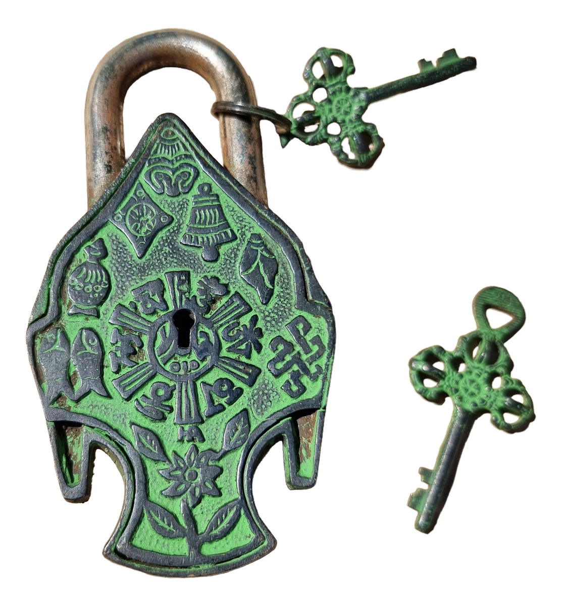 Candado Bronce Solido Buda Importado Nepal Funciona! - Imagen 19