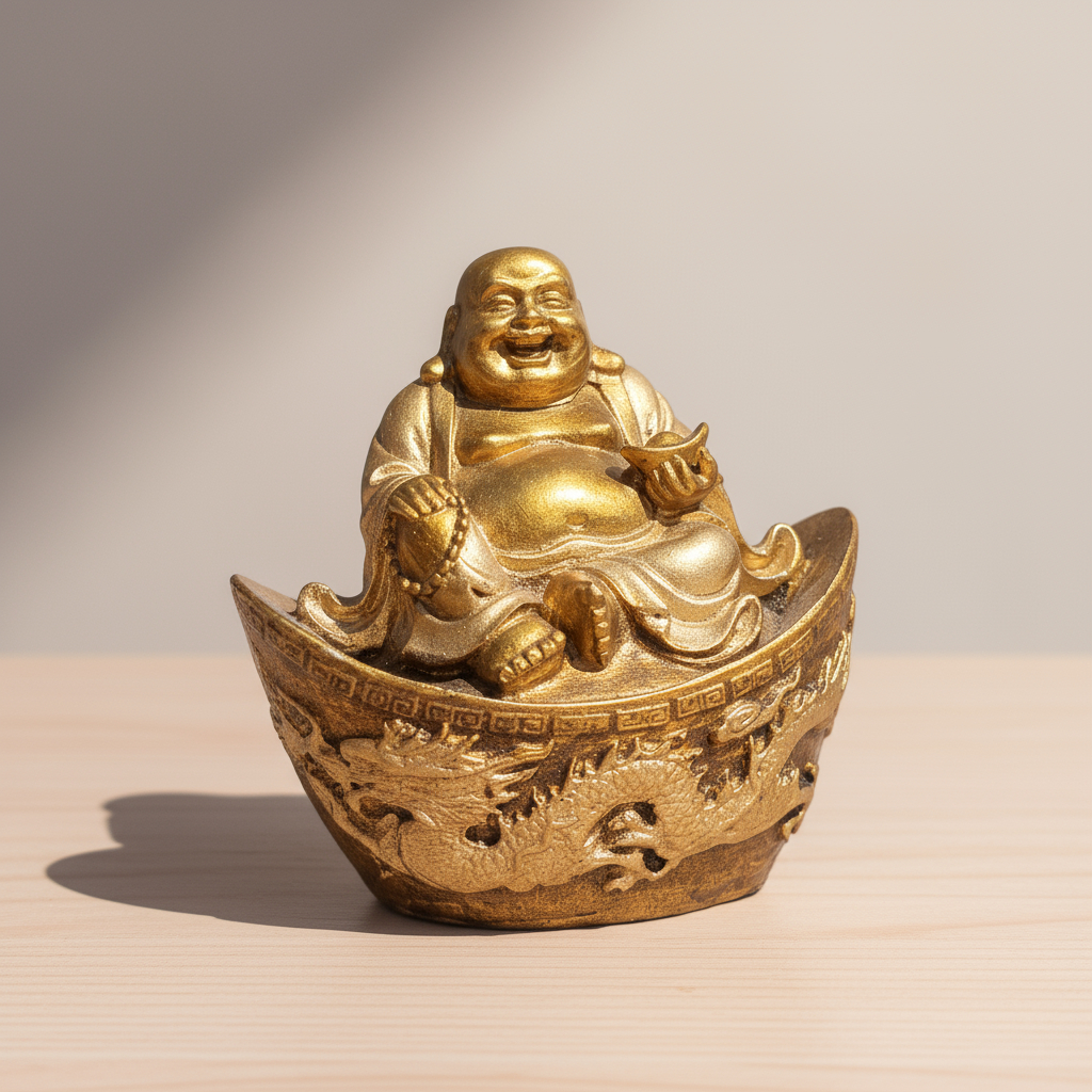 Buda Feliz Suerte Abundancia Dinero Importado Bali 10cm - Imagen 7