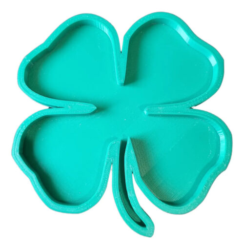 Plato Decorativo Abs Trebol 4 Hojas Suerte 16 Cm