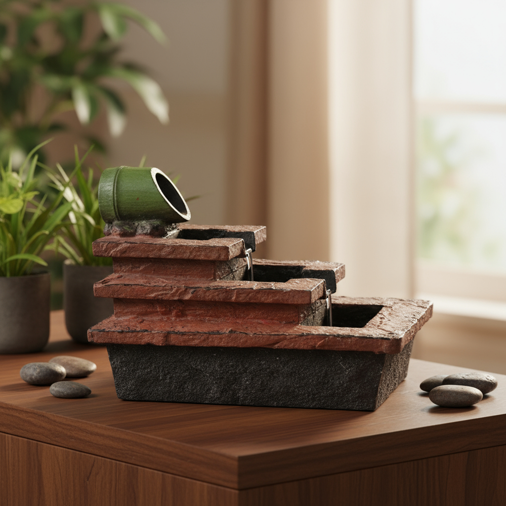 Fuente De Agua Bambu Mediana Cascada Relajación Oferta!!! - Imagen 3