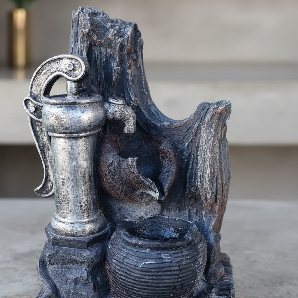 Fuente De Agua Cascada Zen Feng Shui 70cm Exterior Interior - Imagen 9