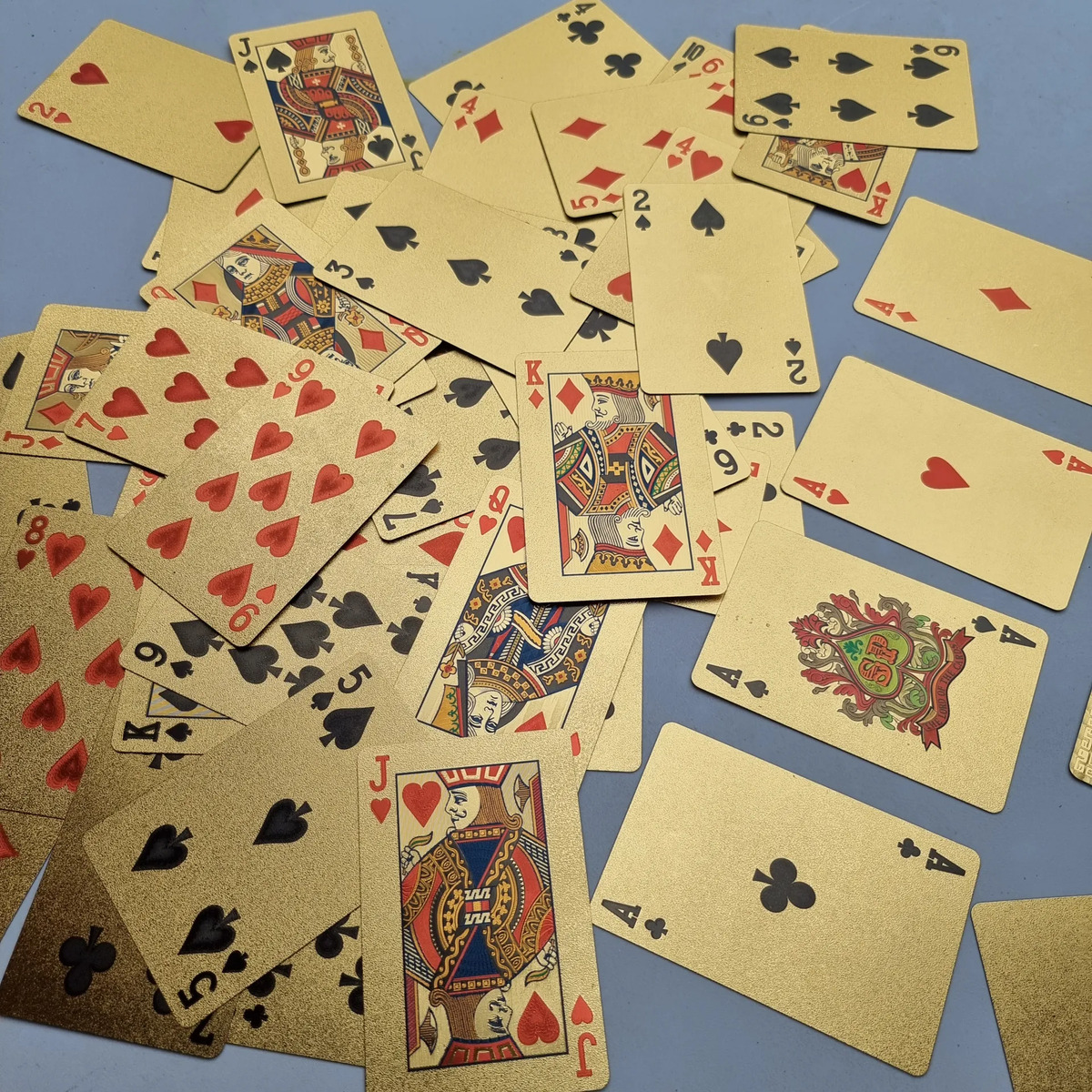Mazo De Cartas Dorado Póker Naipes Baraja Oro Exclusivo - Imagen 6