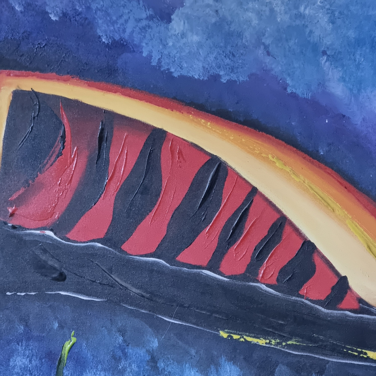 Cuadro Calamar En El Mar 125x65cm Artesanal Importado Brasil - Imagen 7