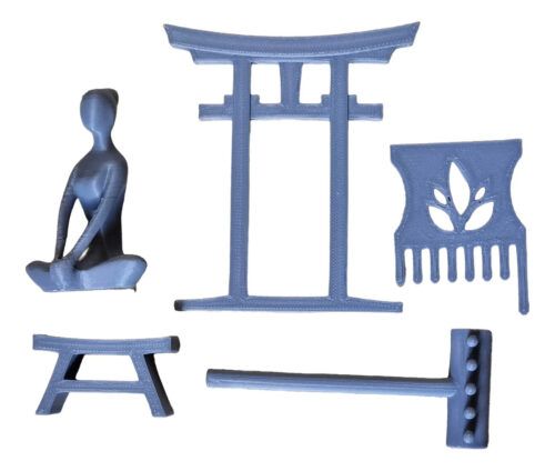 Accesorios Jardin Zen Rastrillo Tori Dama 5 Piezas Grande