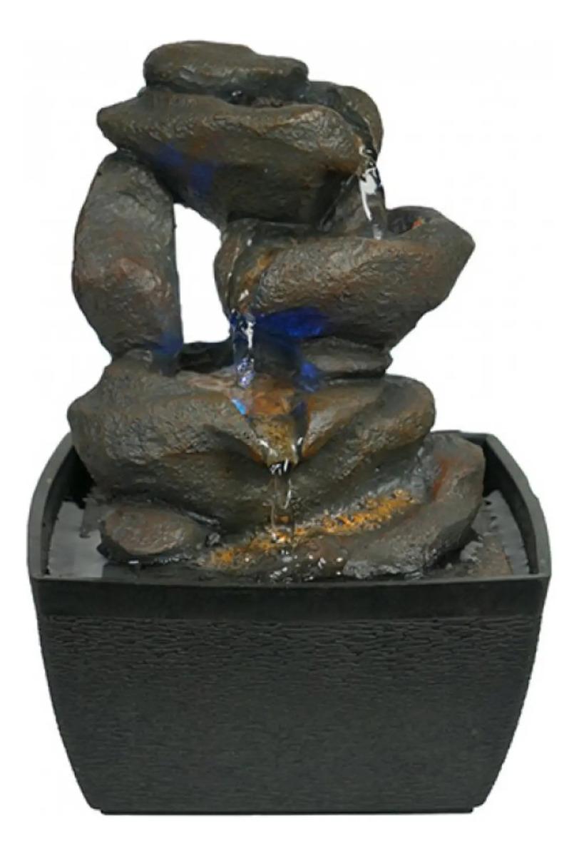 Fuente De Agua Chica Montaña Luz Led Oferta