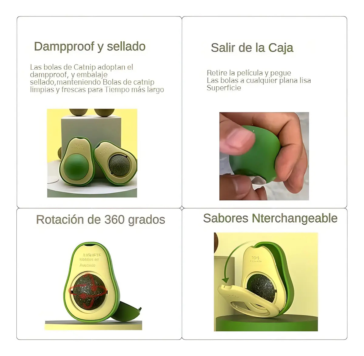 Juguete Bola Catnip Para Gatos Palta Pared Hierba Gatera - Imagen 7