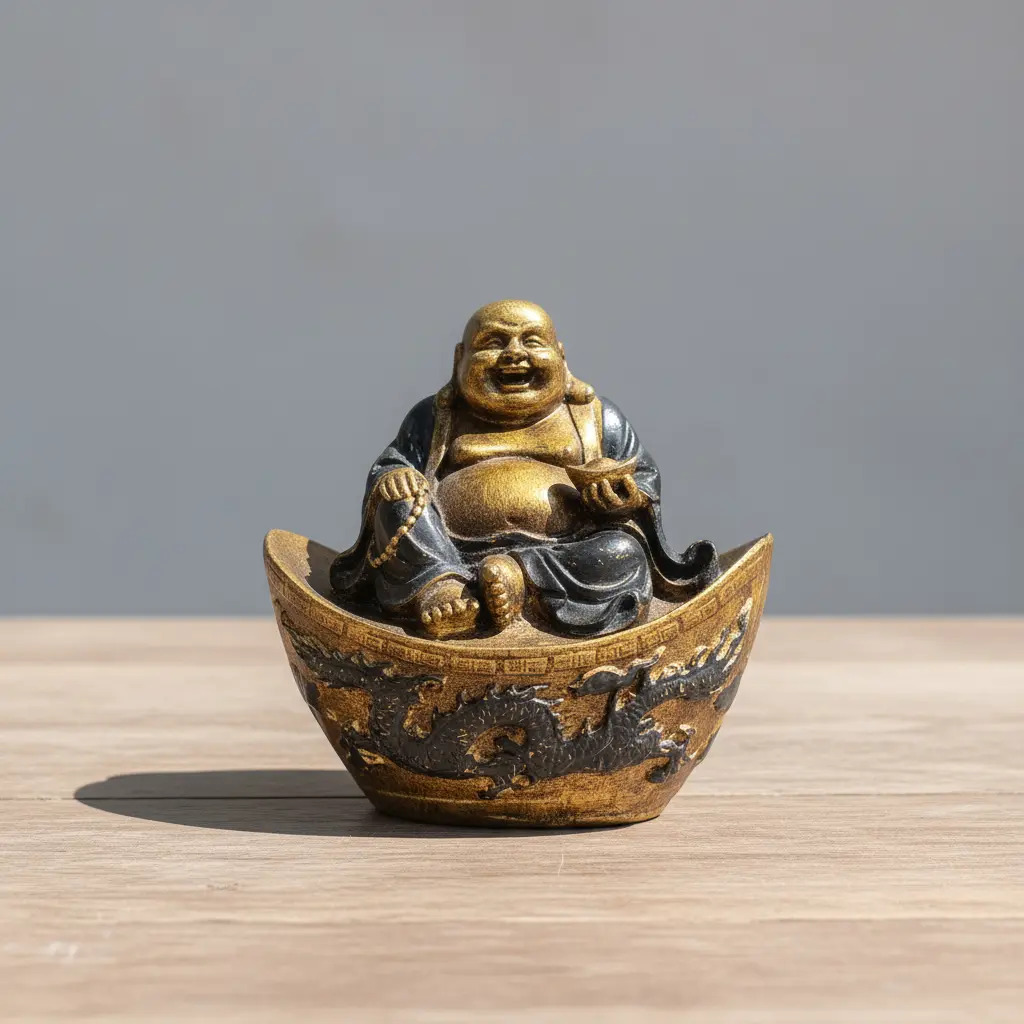 Buda Feliz Suerte Abundancia Dinero Importado Bali 10cm - Imagen 13