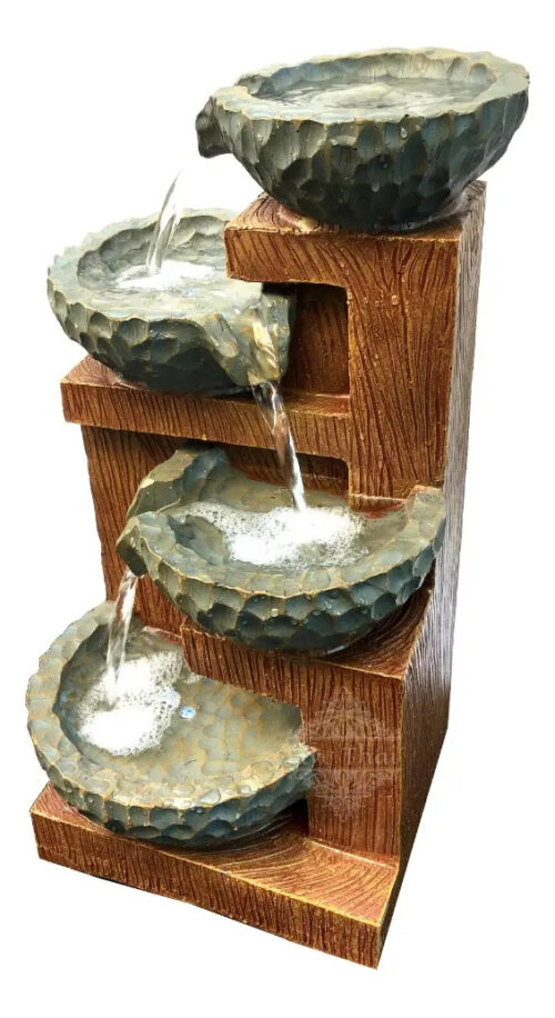 Fuente De Agua Hogar Caidas Resina Feng Shui Cascada 50cm