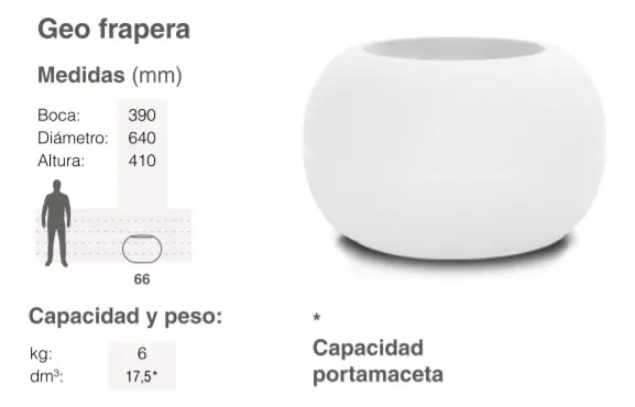 Maceta Geo Frapera Luminosa 66cm Noche Hielera Jardin Rayun - Imagen 3
