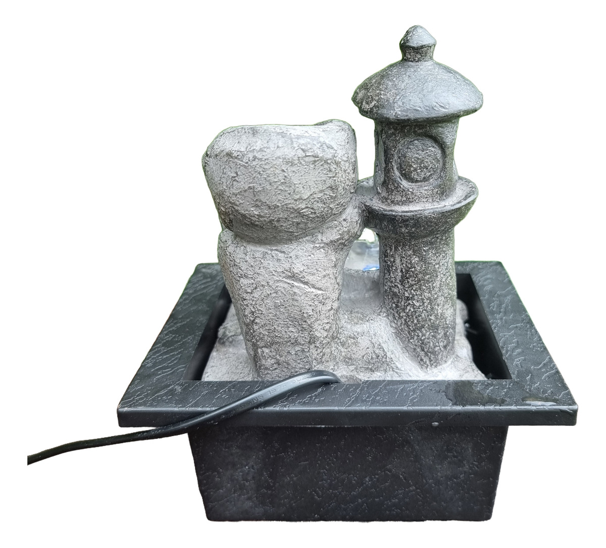 Fuente De Agua Chica Pagoda Cascada Luz Led Oferta - Imagen 4