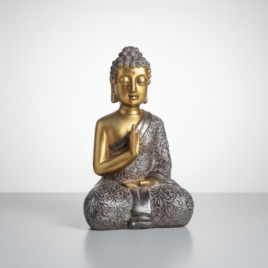 Buda Meditando Dorado Bendicion Paz Toga Armonia 23cm - Imagen 10