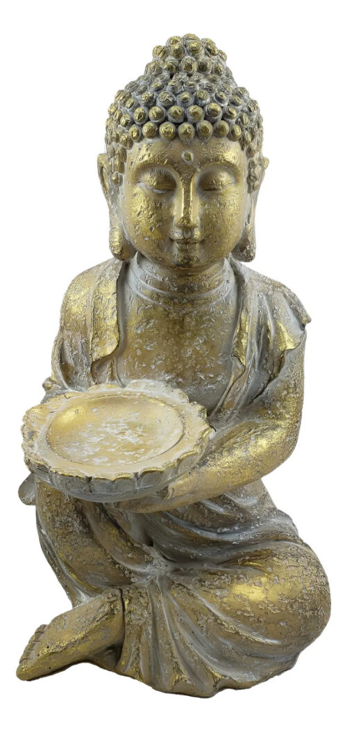 Buda Hindú Reposando Dorado Meditando Deco Interior
