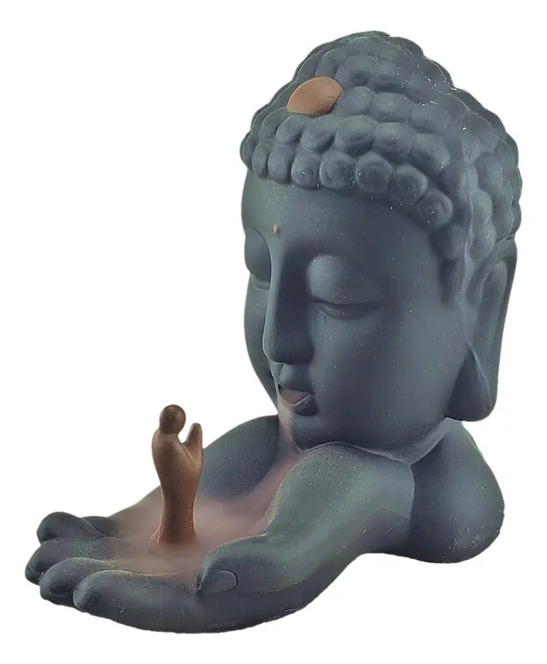 Porta Cono Fuente Humo Buda Mudra Feng Shui Sahumerio Zen - Imagen 3