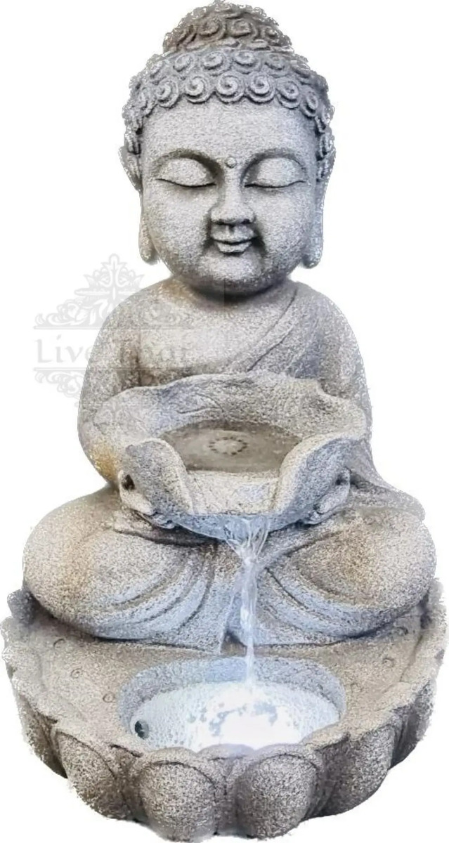 Fuente De Agua Bebe Buda Cascada Buda 55cm Jardín O Interior - Imagen 4
