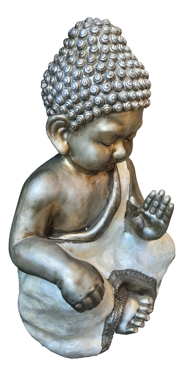 Buda Hindú Meditando Reposando Textura Nacar Brillos 64cm - Imagen 11