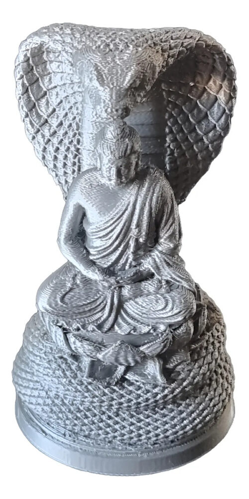 Buda Protegido Por Mucalinda Protecion Meditacion 11cm