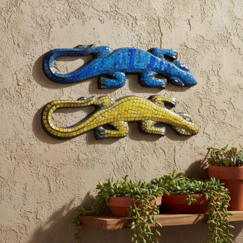 Iguana Geko Lagartija Pared Decorativa Venecitas Deco 50cm