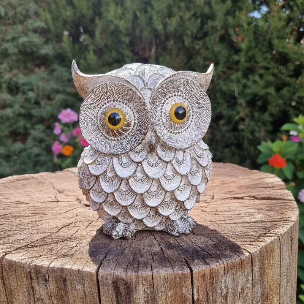 Estatua Original Lechuza Buho 20cm Resina - Imagen 5