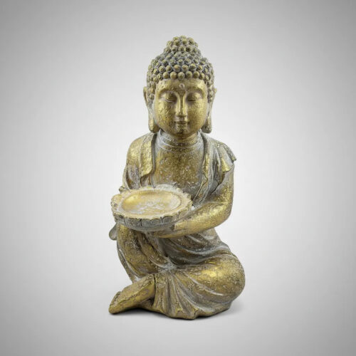Buda Hindú Reposando Dorado Meditando Deco Interior