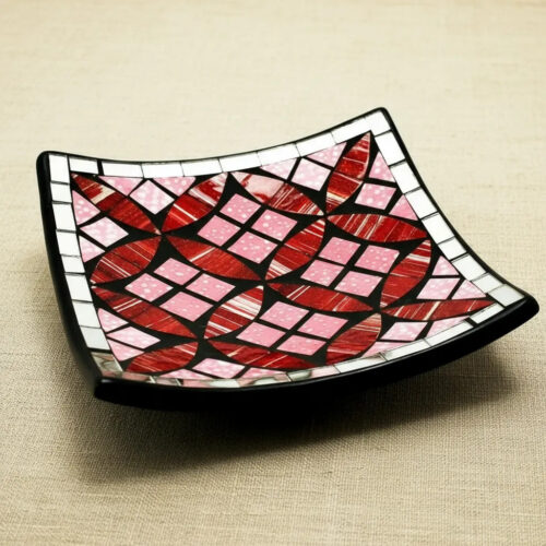 Plato De Venecitas Bali Centro De Mesa 25cm Cuadrado